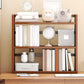 Standard Contemporary Shelf Bookcase Bamboo Open Bookcase for Office