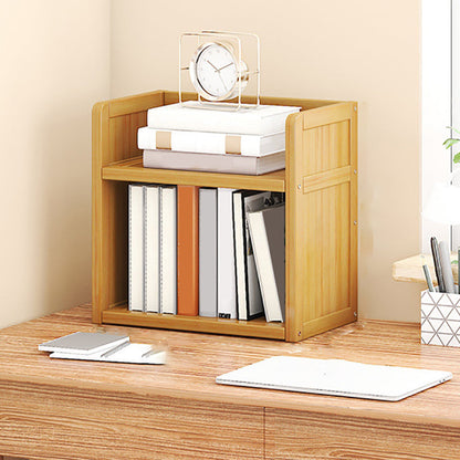 Standard Contemporary Shelf Bookcase Bamboo Open Bookcase for Office