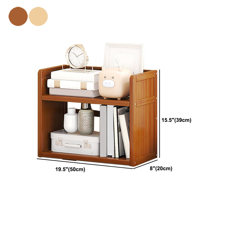 Standard Contemporary Shelf Bookcase Bamboo Open Bookcase for Office