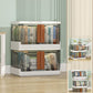 Urban Plastic/Acrylic Shelf Bookcase Folding Bookshelf with Doors