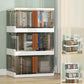 Urban Plastic/Acrylic Shelf Bookcase Folding Bookshelf with Doors