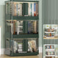 Urban Plastic/Acrylic Shelf Bookcase Folding Bookshelf with Doors