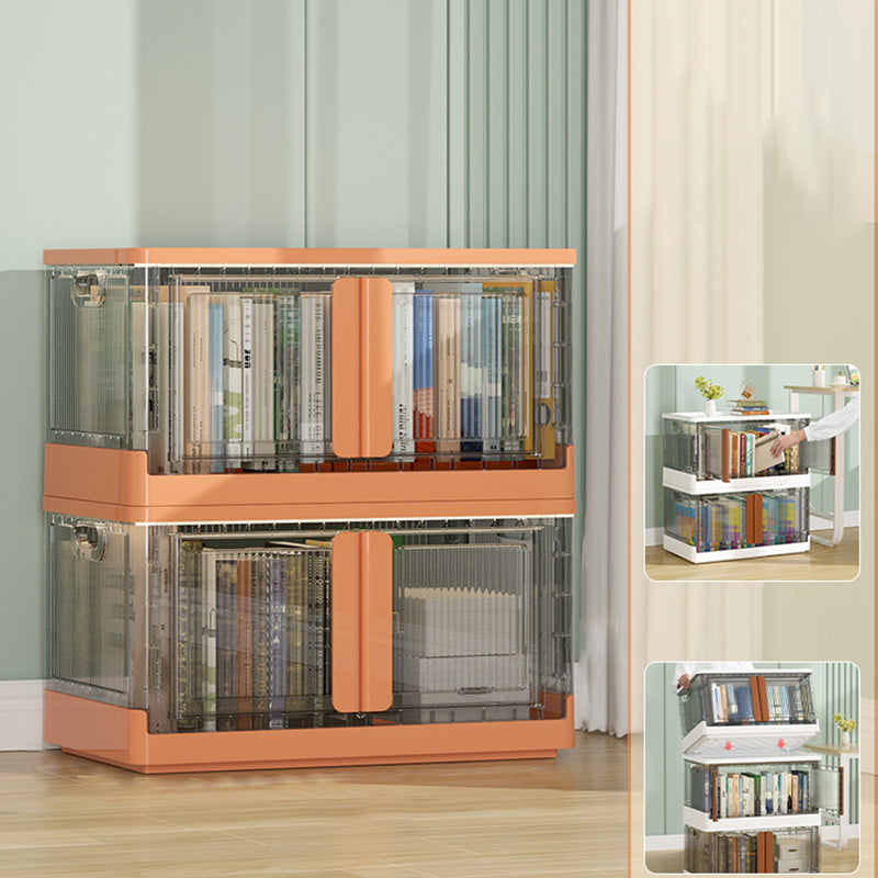 Urban Plastic/Acrylic Shelf Bookcase Folding Bookshelf with Doors