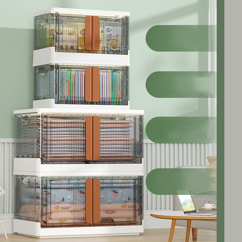 Urban Plastic/Acrylic Shelf Bookcase Folding Bookshelf with Doors