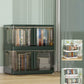 Urban Plastic/Acrylic Shelf Bookcase Folding Bookshelf with Doors