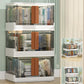 Urban Plastic/Acrylic Shelf Bookcase Folding Bookshelf with Doors