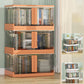 Urban Plastic/Acrylic Shelf Bookcase Folding Bookshelf with Doors