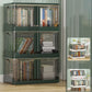 Urban Plastic/Acrylic Shelf Bookcase Folding Bookshelf with Doors