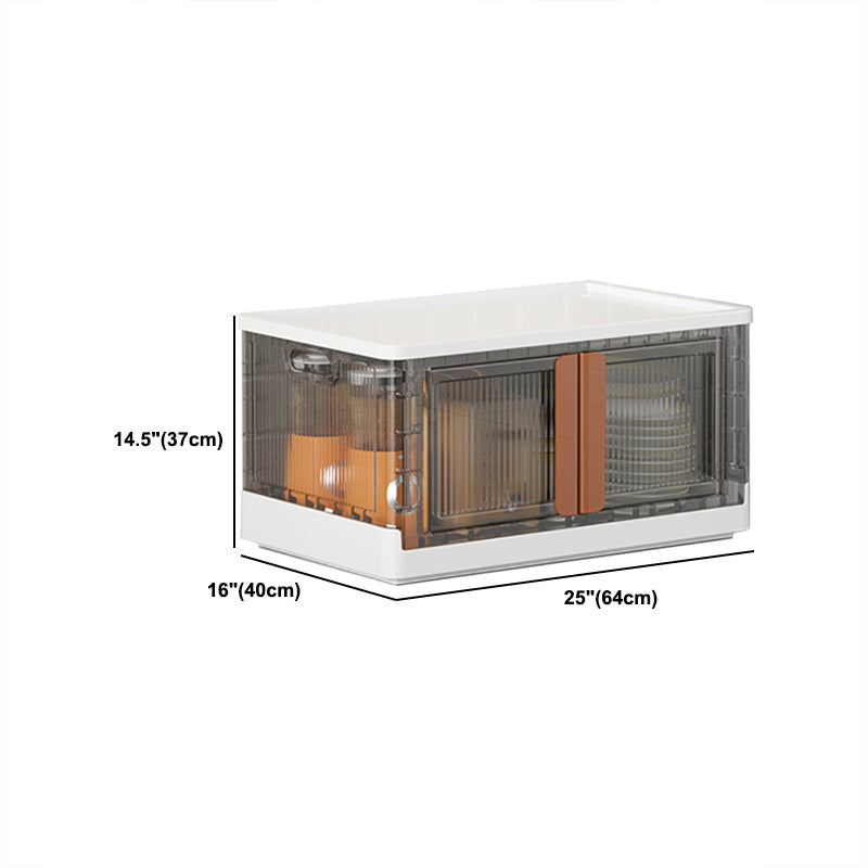 Urban Plastic/Acrylic Shelf Bookcase Folding Bookshelf with Doors