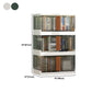 Urban Plastic/Acrylic Shelf Bookcase Folding Bookshelf with Doors