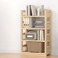 Contemporary Pine Shelf Bookcase Standard Natural Open Bookcase 23.6"L x 9.8"W x 46.1"H Clearhalo 'Bookcases' 'furn' 'furn_bookcases' 'Furniture' 'Office Furniture' 6058813