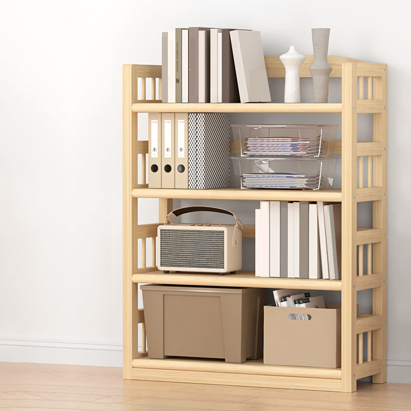 Contemporary Pine Shelf Bookcase Standard Natural Open Bookcase 31.5"L x 9.8"W x 46.1"H Clearhalo 'Bookcases' 'furn' 'furn_bookcases' 'Furniture' 'Office Furniture' 6058815