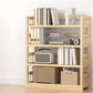 Contemporary Pine Shelf Bookcase Standard Natural Open Bookcase 35.4"L x 9.8"W x 46.1"H Clearhalo 'Bookcases' 'furn' 'furn_bookcases' 'Furniture' 'Office Furniture' 6058818