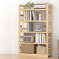 Contemporary Pine Shelf Bookcase Standard Natural Open Bookcase 31.5"L x 9.8"W x 58.7"H Clearhalo 'Bookcases' 'furn' 'furn_bookcases' 'Furniture' 'Office Furniture' 6058820