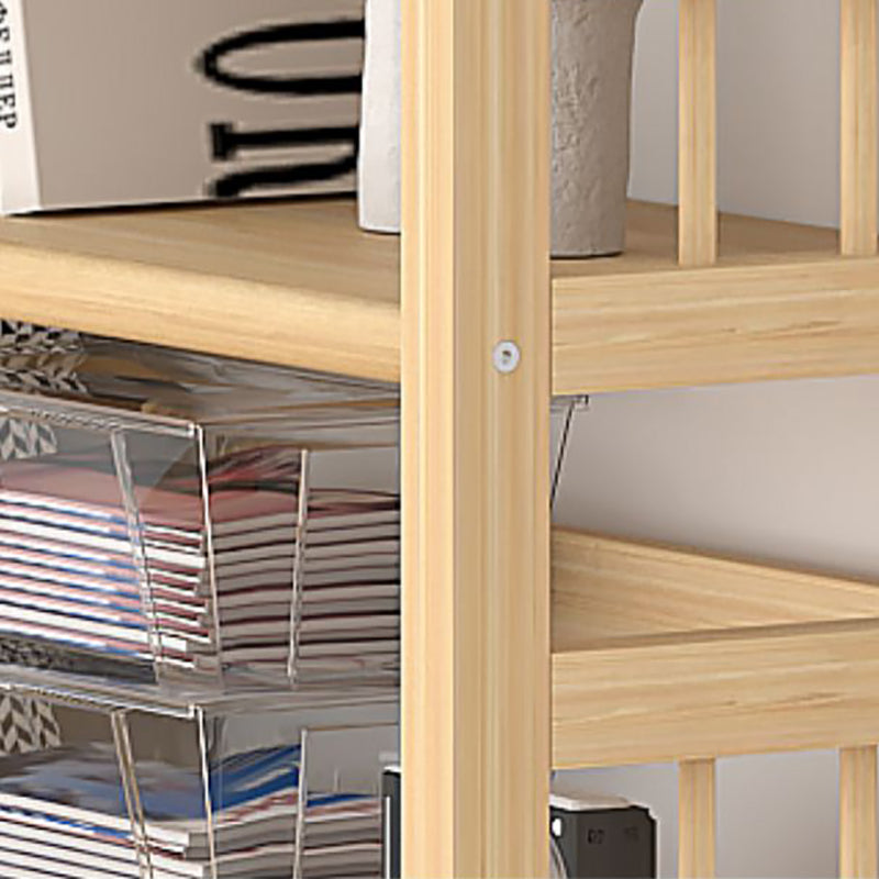 Contemporary Pine Shelf Bookcase Standard Natural Open Bookcase Clearhalo 'Bookcases' 'furn' 'furn_bookcases' 'Furniture' 'Office Furniture' 6058827