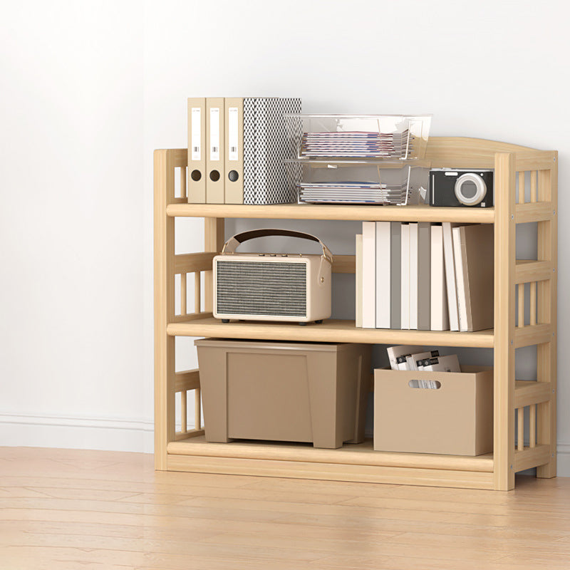 Contemporary Pine Shelf Bookcase Standard Natural Open Bookcase 35.4"L x 9.8"W x 33.7"H Clearhalo 'Bookcases' 'furn' 'furn_bookcases' 'Furniture' 'Office Furniture' 6058829