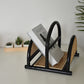 Contemporary Bamboo Bookcase Desktop Closed Back Shelf Bookcase