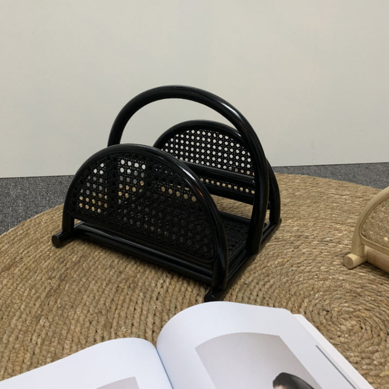 Contemporary Bamboo Bookcase Desktop Closed Back Shelf Bookcase