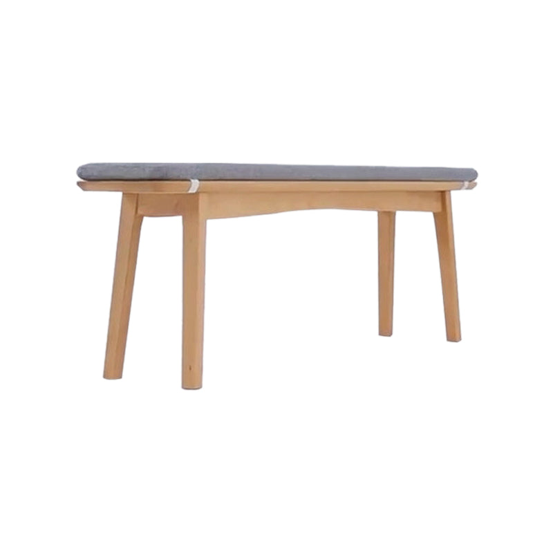 11 Inch Wide Bench Modern Solid Wood Seating Bench with Legs Wood-Light Grey Clearhalo 'Benches' 'Chairs & Seating' 'furn' 'furn_benches' 'Furniture' 'Living Room Furniture' 6058862