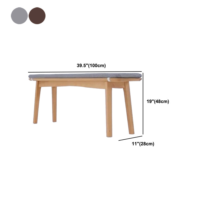 11 Inch Wide Bench Modern Solid Wood Seating Bench with Legs Clearhalo 'Benches' 'Chairs & Seating' 'furn' 'furn_benches' 'Furniture' 'Living Room Furniture' 6058880