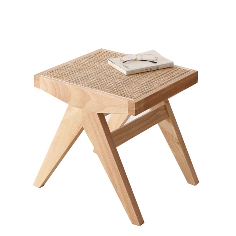 17.7 Inch Wide Bench Wicker Tropical Seating Bench with Legs 15.7"L x 17.7"W x 16.5"H Natural Clearhalo 'Benches' 'Chairs & Seating' 'furn' 'furn_benches' 'Furniture' 'Living Room Furniture' 6058954