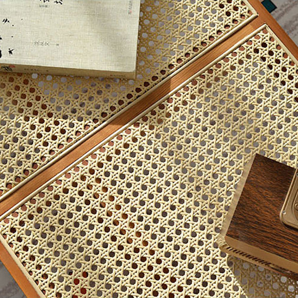 17.7 Inch Wide Bench Wicker Tropical Seating Bench with Legs Clearhalo 'Benches' 'Chairs & Seating' 'furn' 'furn_benches' 'Furniture' 'Living Room Furniture' 6058959