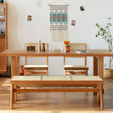 17.7 Inch Wide Bench Wicker Tropical Seating Bench with Legs Clearhalo 'Benches' 'Chairs & Seating' 'furn' 'furn_benches' 'Furniture' 'Living Room Furniture' 6058965