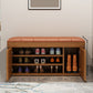 Rectangle 13.8" Wide Entryway Bench Cushioned Upholstered Bench in Manufactured Wood 31.5"L x 13.8"W x 20.9"H Dark Orange Clearhalo 'Benches' 'Chairs & Seating' 'furn' 'furn_benches' 'Furniture' 'Living Room Furniture' 6058989