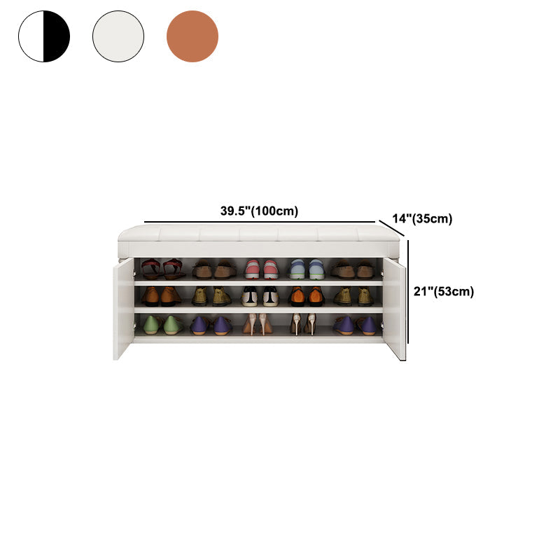 Rectangle 13.8" Wide Entryway Bench Cushioned Upholstered Bench in Manufactured Wood Clearhalo 'Benches' 'Chairs & Seating' 'furn' 'furn_benches' 'Furniture' 'Living Room Furniture' 6058995