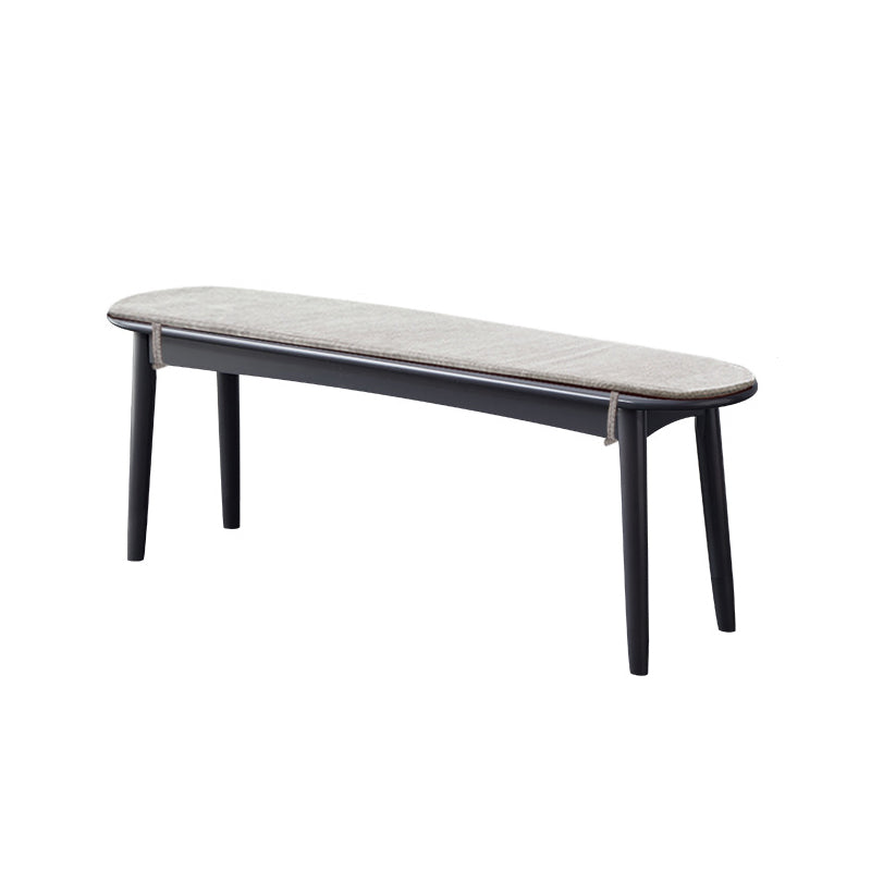 11.8 Inch Wide Seating Bench Modern Solid Wood Bench with Legs Light Gray Clearhalo 'Benches' 'Chairs & Seating' 'furn' 'furn_benches' 'Furniture' 'Living Room Furniture' 6059037