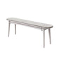 11.8 Inch Wide Seating Bench Modern Solid Wood Bench with Legs White-Gray Clearhalo 'Benches' 'Chairs & Seating' 'furn' 'furn_benches' 'Furniture' 'Living Room Furniture' 6059041