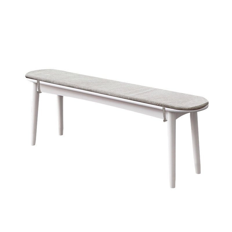 11.8 Inch Wide Seating Bench Modern Solid Wood Bench with Legs White-Gray Clearhalo 'Benches' 'Chairs & Seating' 'furn' 'furn_benches' 'Furniture' 'Living Room Furniture' 6059041