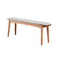 11.8 Inch Wide Seating Bench Modern Solid Wood Bench with Legs Wood-Light Grey Clearhalo 'Benches' 'Chairs & Seating' 'furn' 'furn_benches' 'Furniture' 'Living Room Furniture' 6059046