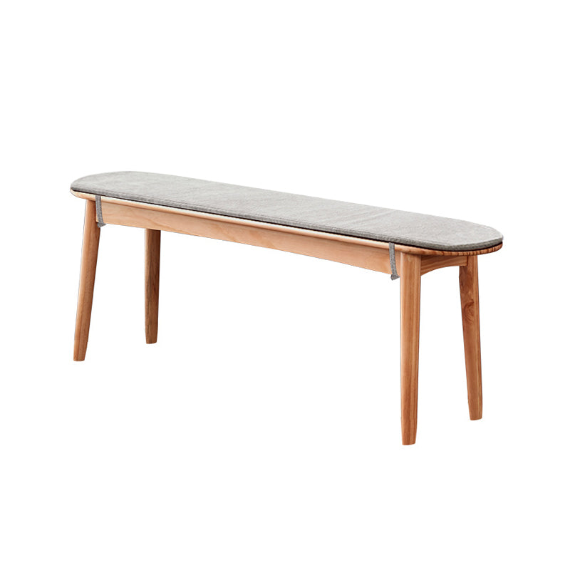 11.8 Inch Wide Seating Bench Modern Solid Wood Bench with Legs Wood-Light Grey Clearhalo 'Benches' 'Chairs & Seating' 'furn' 'furn_benches' 'Furniture' 'Living Room Furniture' 6059046