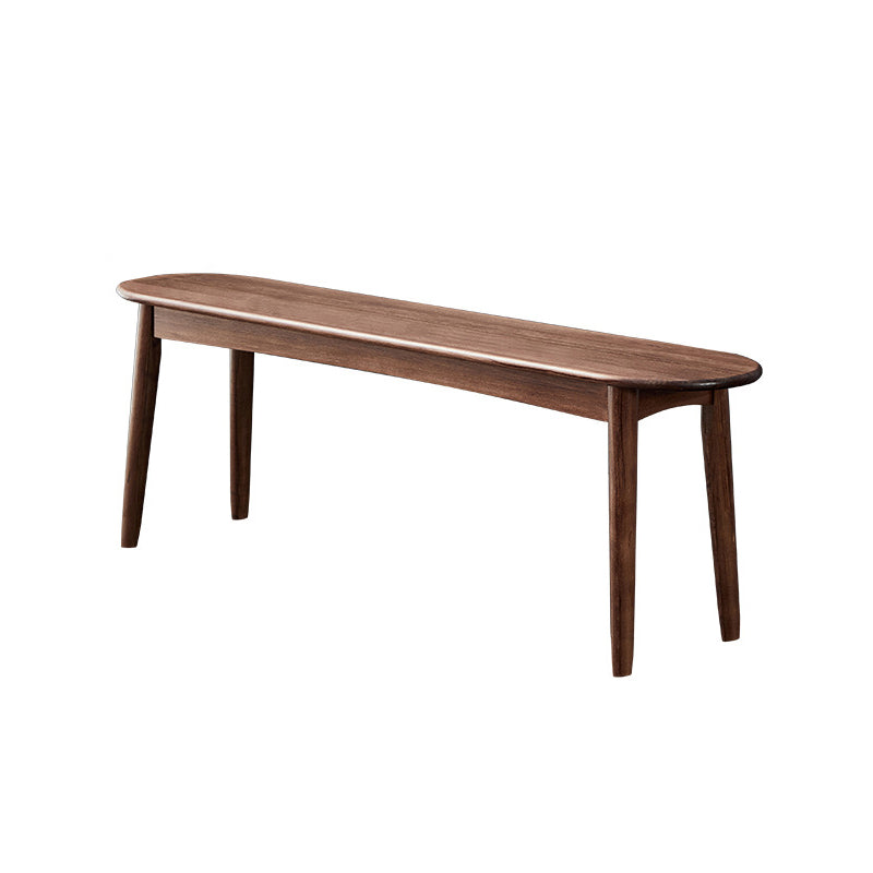 11.8 Inch Wide Seating Bench Modern Solid Wood Bench with Legs Nut-Brown Clearhalo 'Benches' 'Chairs & Seating' 'furn' 'furn_benches' 'Furniture' 'Living Room Furniture' 6059048