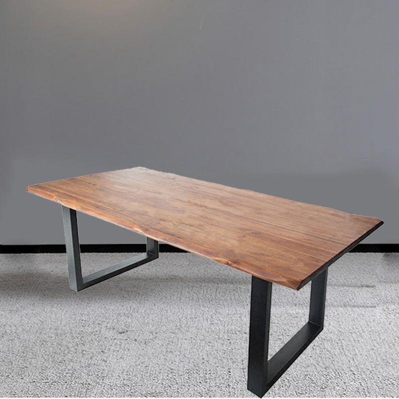 Rectangular Solid Wood Writing Desk Industrial Office Meeting Desk Clearhalo 'furn' 'furn_office_desk' 'Furniture' 'Office Desks' 'Office Furniture' 'office_desk' 6059056