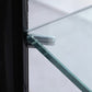 Metal Curio Cabinet Modern Black Display Stand with Three Glass Shelves