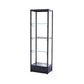 Metal Curio Cabinet Modern Black Display Stand with Three Glass Shelves