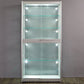 Modern Metal Curio Cabinet Locking Display Stand with Sliding Glass Doors