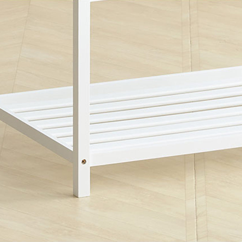 Madera de madera y vidrio mesita de noche moderna mesita de noche abierta con piernas