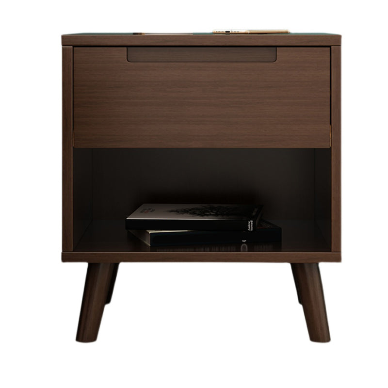 Wooden Bedside Cabinet Modern Minimalist Open Bedside Table with Legs Clearhalo 'Bedroom Furniture' 'furn' 'furn_night_stand' 'Furniture' 'night_stand' 'Nightstands' 6059688