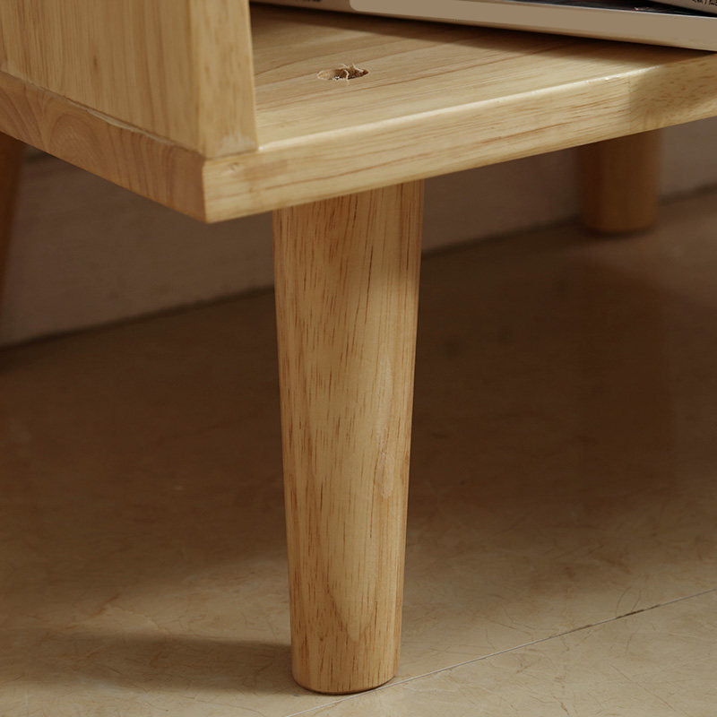 Wooden Bedside Cabinet Modern Minimalist Open Bedside Table with Legs Clearhalo 'Bedroom Furniture' 'furn' 'furn_night_stand' 'Furniture' 'night_stand' 'Nightstands' 6059690