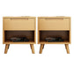 Wooden Bedside Cabinet Modern Minimalist Open Bedside Table with Legs Natural 2 Piece Set Clearhalo 'Bedroom Furniture' 'furn' 'furn_night_stand' 'Furniture' 'night_stand' 'Nightstands' 6059692