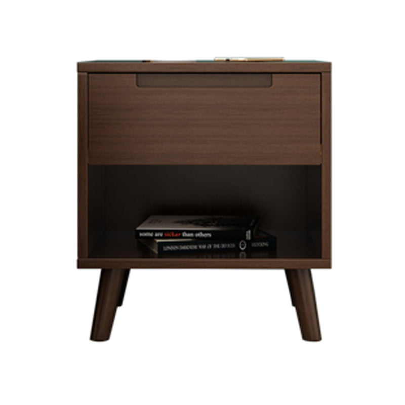 Wooden Bedside Cabinet Modern Minimalist Open Bedside Table with Legs Clearhalo 'Bedroom Furniture' 'furn' 'furn_night_stand' 'Furniture' 'night_stand' 'Nightstands' 6059699