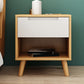 Wooden Bedside Cabinet Modern Minimalist Open Bedside Table with Legs Natural Wood White 1 Piece Clearhalo 'Bedroom Furniture' 'furn' 'furn_night_stand' 'Furniture' 'night_stand' 'Nightstands' 6059703