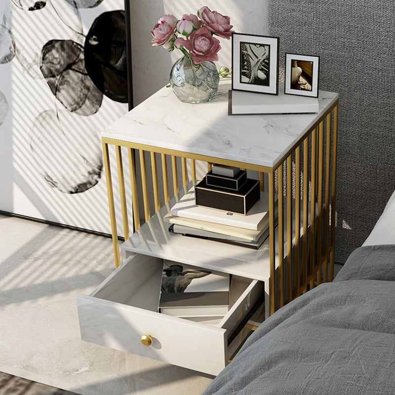 Contemporáneo de 24 "H Gabinete de cabecilla de mármol de Marfil de 24" H para dormitorio