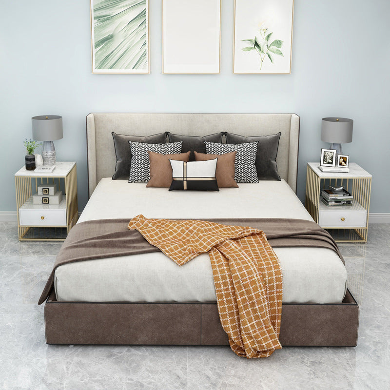 Contemporáneo de 24 "H Gabinete de cabecilla de mármol de Marfil de 24" H para dormitorio