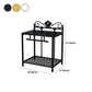 Industrial 2 Shelves Night Table Wooden Nightstand for Bedroom