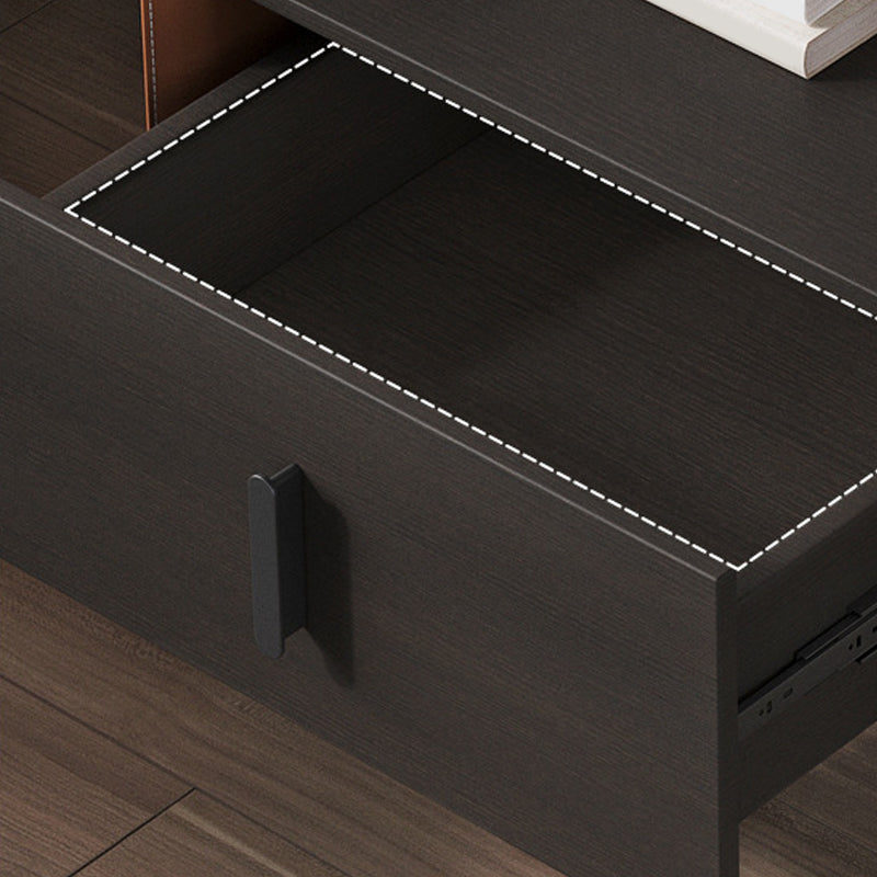 Comodino da letto in legno in finto cabinetto industriale con cassetto