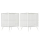 Contemporary Metal Nightstand Lower Shelf Bedside Cabinet with Door for Bedroom White 2 Piece Set Left Clearhalo 'Bedroom Furniture' 'furn' 'furn_night_stand' 'Furniture' 'night_stand' 'Nightstands' 6059829